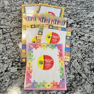 7 New never opened computer paper. 40 sheets per pack. Laser and ink jet printer